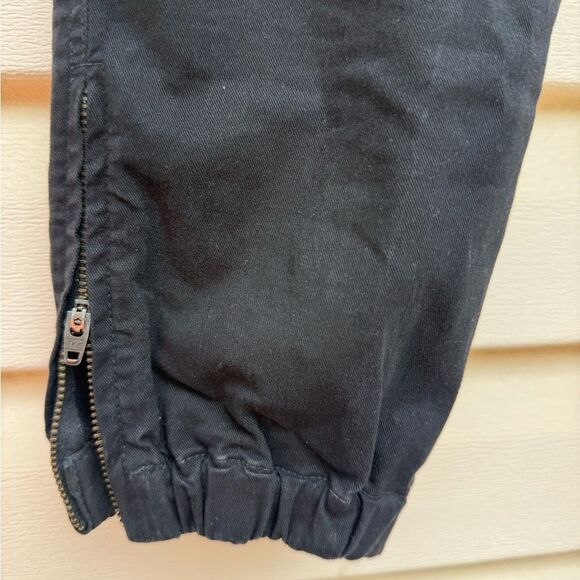 Revolve Nili Lotan Black Cropped Cargo Joggers, Ankle Zippers, Knee Details, 2 - Picture 12 of 13